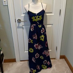 Jcrew floral tropical maxi dress size 2